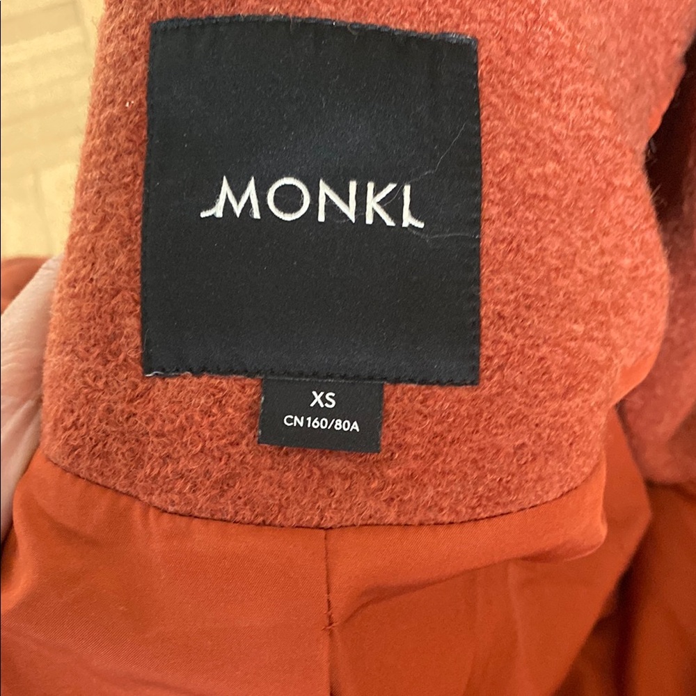 Monki Rust Double-Breasted Coat - Picture 10 of 10